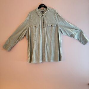 Eddie Bauer Grey Button-Up Shirt